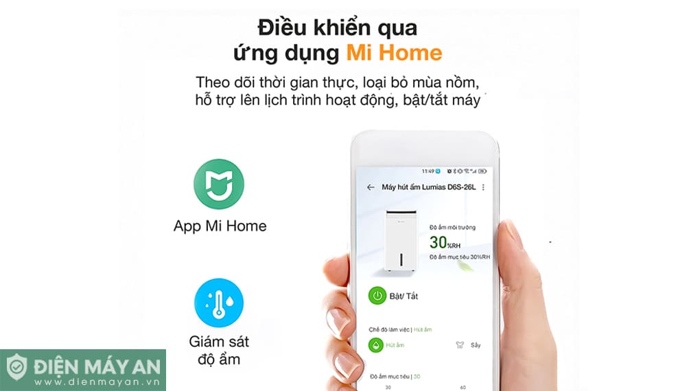 Máy hút ẩm Lumias D6S-26L - 90m2